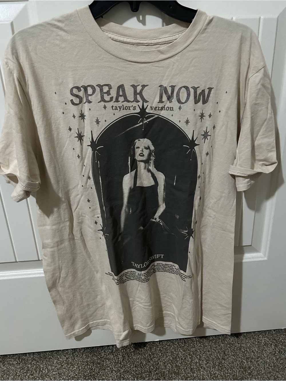 Speak Now Taylor's Version Graphic Tee - Cream & Black
